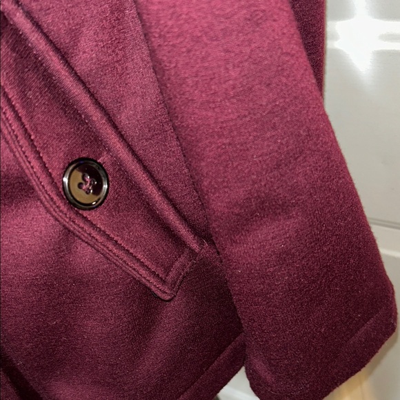 Rue21 Women's Burgundy Double-Breasted Pea Coat - Picture 6 of 16